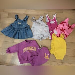 Colorful Baby girl Clothing bundle size 3m